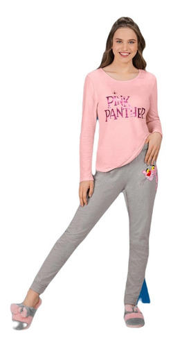 2955803 Pijama Pantalon Andrea Pantera Rosa Estampado Sexy 