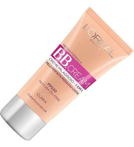 Base de maquiagem em creme L'Oréal Paris BB Cream Dermo Expertise tom clara - 30mL