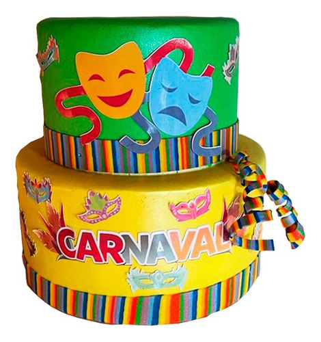 Bolo Fake / Falso Carnaval Folia - Ideal Para Pegue Monte E