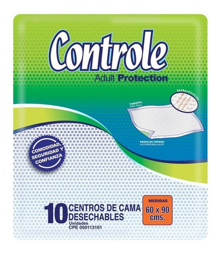 Centro De Cama Desechables Controle 10 Unidades.