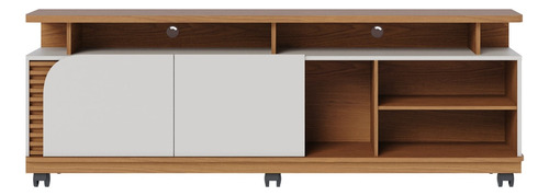 Rack Para Sala Bancada De Tv 75 Pol 180cm Madrid C05 Freijó/