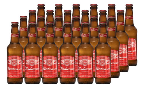 Cerveza Budweiser Botella 355 Pack X24