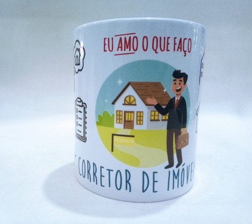 Caneca Personalizada Profissão Corretor De Imóveis