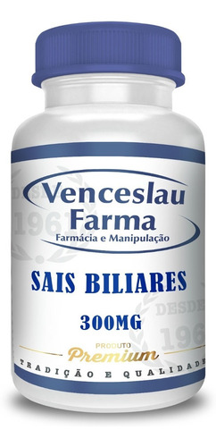 Bile Do Boi Bile Sais Biliares 300mg Com 60 Capsulas 