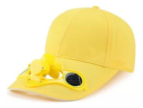 Gorra Ventilador Solar Deportivo Toda Lona Amarillo Mz63