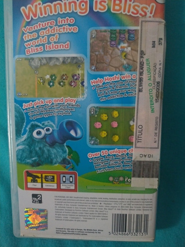 Jogo Psp Umd Bliss Island Completo Importado Do Japão (Usado)