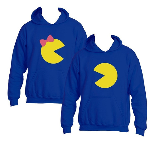 Pack Poleron Pacman Pareja Enamorados San Valentin Adulto Unisex