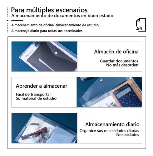 Para 20pcs Carpetas Folder Plastico Plastico Documento A4