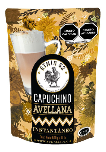 Imagen 1 de 8 de Café Capuchino Instantáneo Varios Sabores, Etnia 52 - 500gr