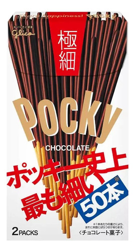 Pocky Gokuboso Sabor Chocolate, Glico, 75.4 G
