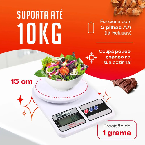 Balança De Cozinha Digital Balança Digital Pesa Até 10kg