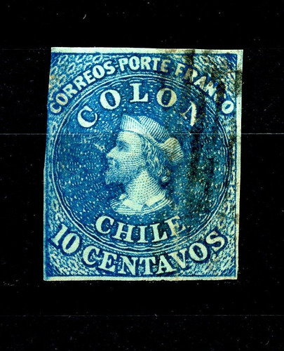 Sellos Postales De Chile. Primera Emisión N° 11 Años 1861-62