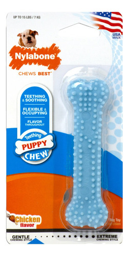 Hueso Para Perro Puppy Chew Dental Bone Azul