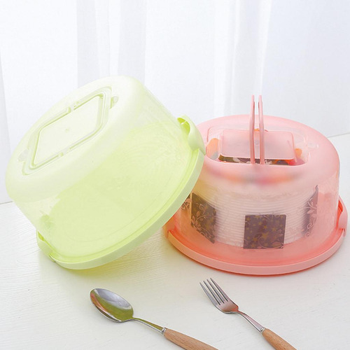 Caja De Plástico Redonda Para Transportar Pasteles