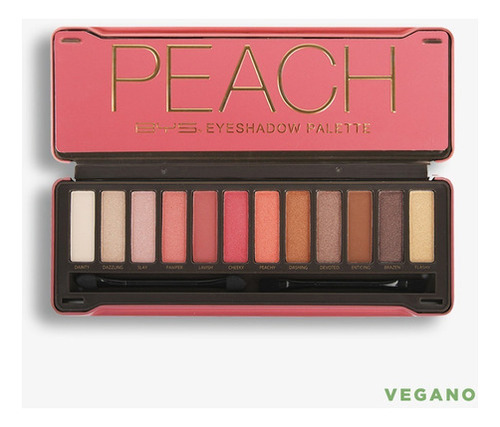Paleta De Sombras Ojos Peach 12 Tonos Bys Cosmetics