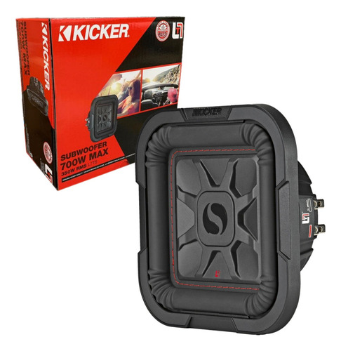 Kicker Subwoofer Bajo Cuadrado Plano L7t8 8 Negro