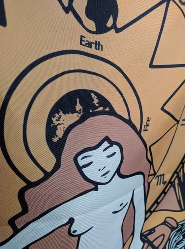 Imagen 3 de 5 de Tapiz Tarot The Star Vintage Médio