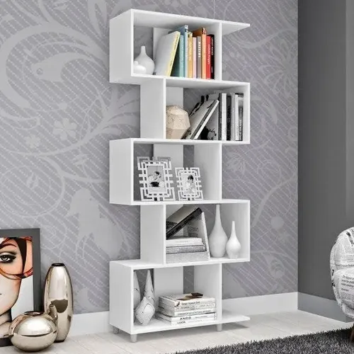 Estante Para Livros Com Nichos Esm209 Retrô Bc