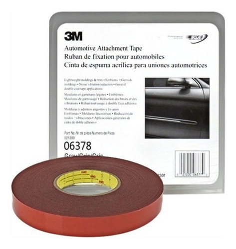 Cinta 3m Doble Faz Automotor 3m 06378 P/ Baguetas Y Molduras