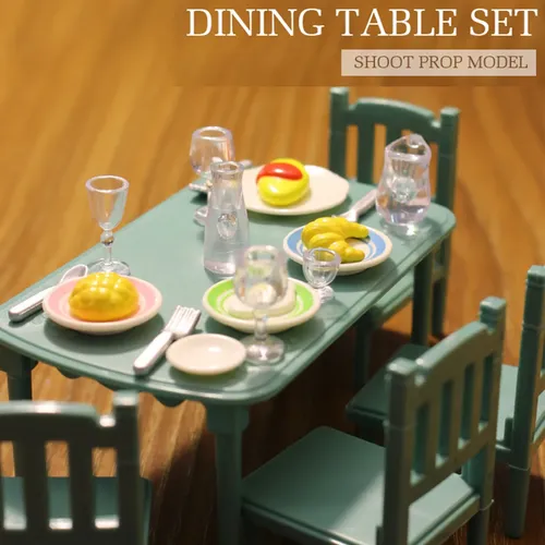 Juego De Muebles De Casa De Muñecas Juego De Comedor | Meses sin interés Juego De Muebles De Casa De Muñecas Juego De Comedor | Meses sin interés