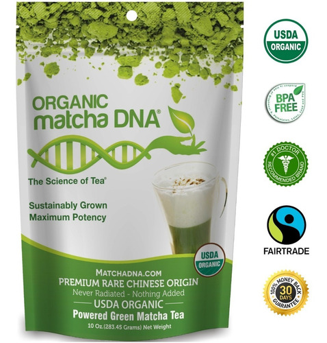 Té Verde Matcha Dna Orgánico Certificado Matcha Green