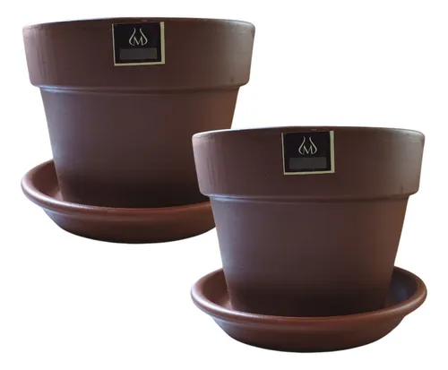 comprar Set De 2 Maceta Greta 19cm Morena Y Sus Platos