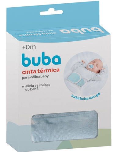 Imagem 1 de 5 de Cinta Térmica Para Cólica Com Bolsa Gel Buba Baby Azul