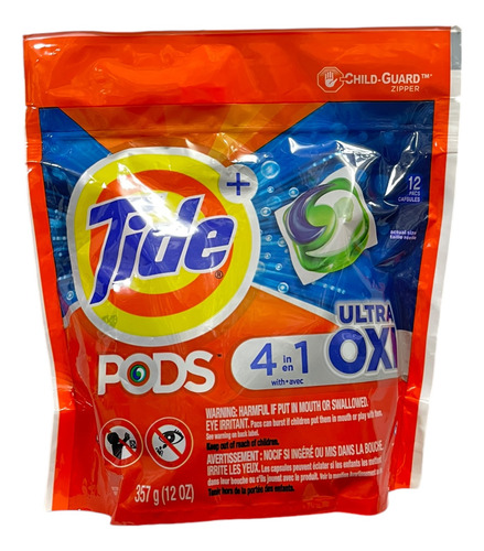 Detergente Premium C/ 12 Cápsulas Tide Pods Ultra Oxi 4 En 1