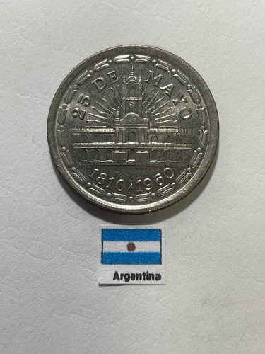 Moeda 1 Peso 1960, Ar 155 Argentina (Usado)