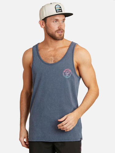 Polera Paradise Palms Sun Acid Tank Azul Hombre Rip Curl