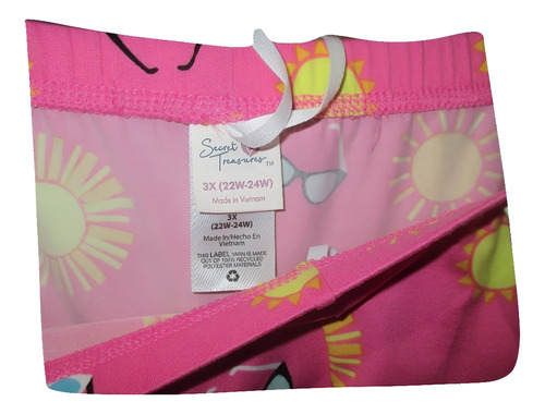 Pantalon Pijama Rosa Chicle Talla 3x(42/44) Secret Treasures