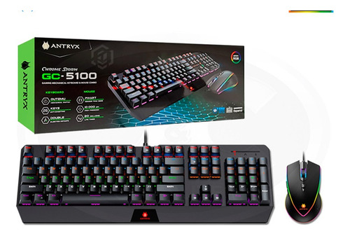 Teclado Y Mouse Antryx Mecánico Gc-5100 Switch Azul