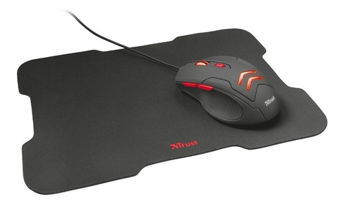 Imagen 1 de 6 de Combo Mouse Gamer Trust Ziva 6 Botones + Pad Mouse Luz