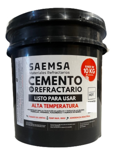 Pegamento Para Tejuelas Y Ladrillos Refractarios 10kg 