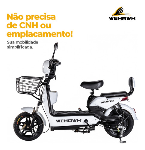 Mini Scooter Elétrica 500w Sem Cnh 32km/h Wehawk 2024