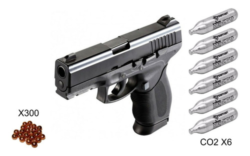 Pistola Kwc 24/7  Metal Potenciada - Semi Autom 300bal 6 Co2