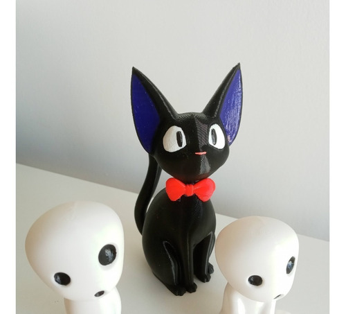 Muñeco Personaje Gato Jiji Estudio Ghibli De Kiki + Kodamas