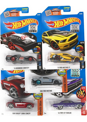 Paquete De 5 Unidades Fundidas Al Azar De Hot Wheels Muscle