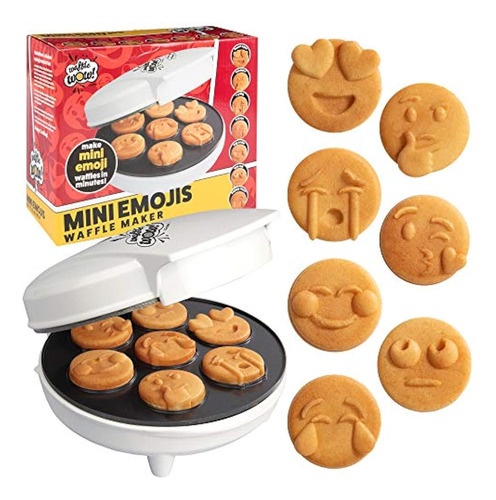 Mini Emojis Smiley Faces Waffle Maker: Crea 7 Gofres O Panqu