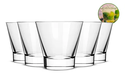 comprar Jogo 6 Copo Vidro 330ml Caipirinha Drinks Ilhabela Baixo Bar Cor Transparante