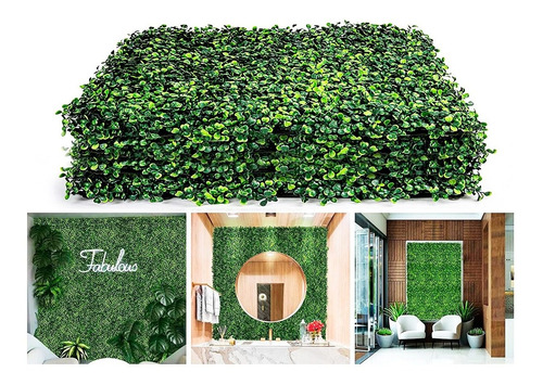 Imagen 2 de 8 de 15 Pasto Trebol Jardin Decoracion Pared Malla Sintetic 60x40