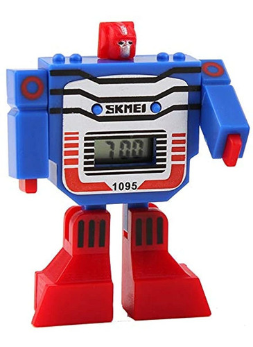 Fanmis Kids Cartoon Digital Led Deportes Robot Transformació