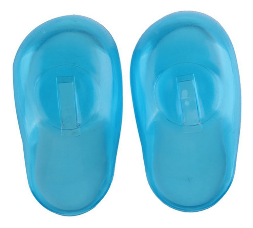 Cubreorejas De Silicona Transparente, Color Azul, 4 Unidades