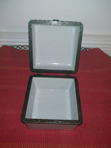 Antiguo Joyero Porcelana Inglesa, Sellada, Rebajada (Usado)