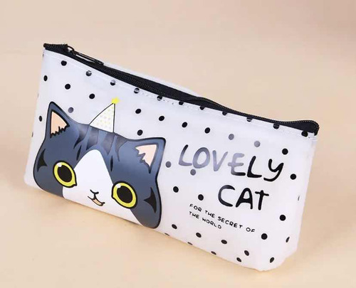 Estuche Cosmetiquero Rectangular Diseño Gatitas Tiernas