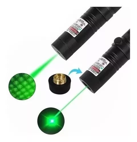 Puntero láser verde de largo alcance de alta potencia,[Actualización de  material] Lápiz puntero láser,[6,561.7 ft] Puntero láser verde recargable  para