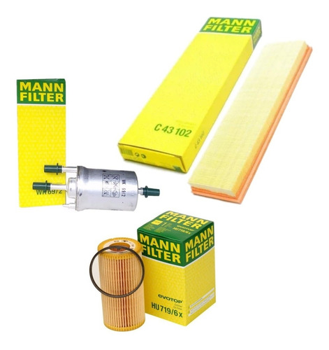 Kit Filtros Mann Filter Vw Bora Beetle Jetta A6 2.5 Lt 5 Cil