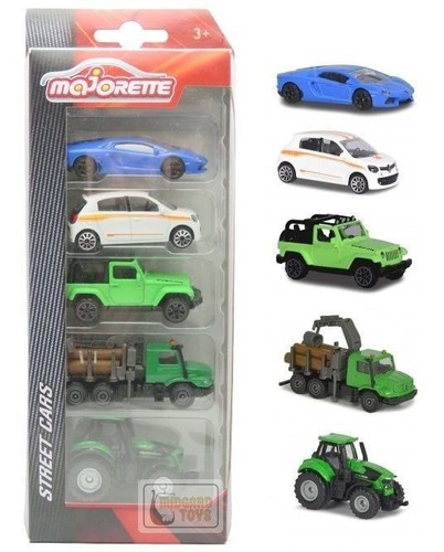 Pack 5 Miniaturas Street Cars C - 1/64 - Majorette