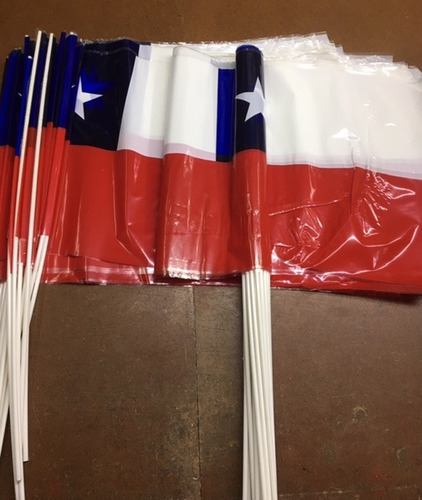Imagen 5 de 6 de *** Banderas De Chile Plasticas 40x60 Con Varilla ***