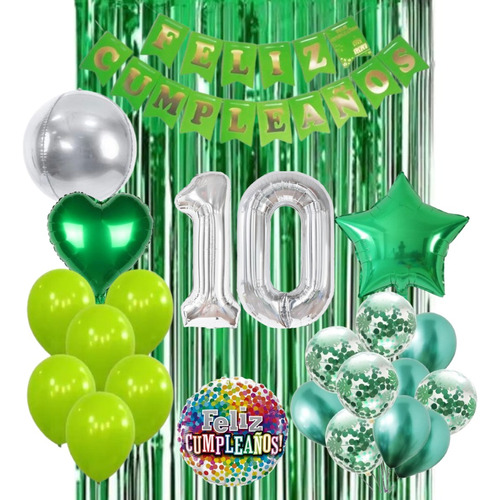 Kit Globo Decoración 10 Verde